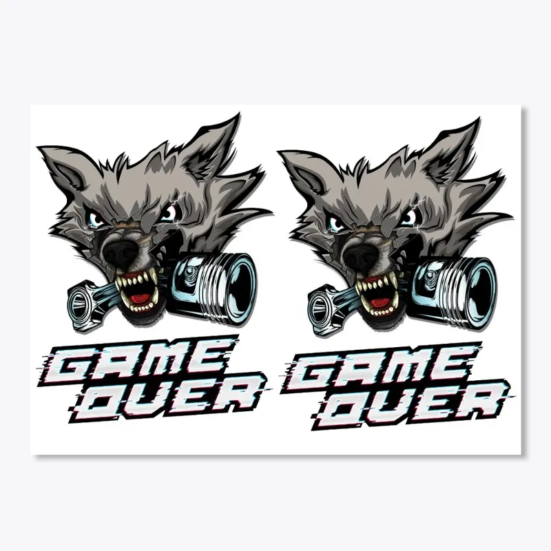 Plain Game Over Sticker Sheet