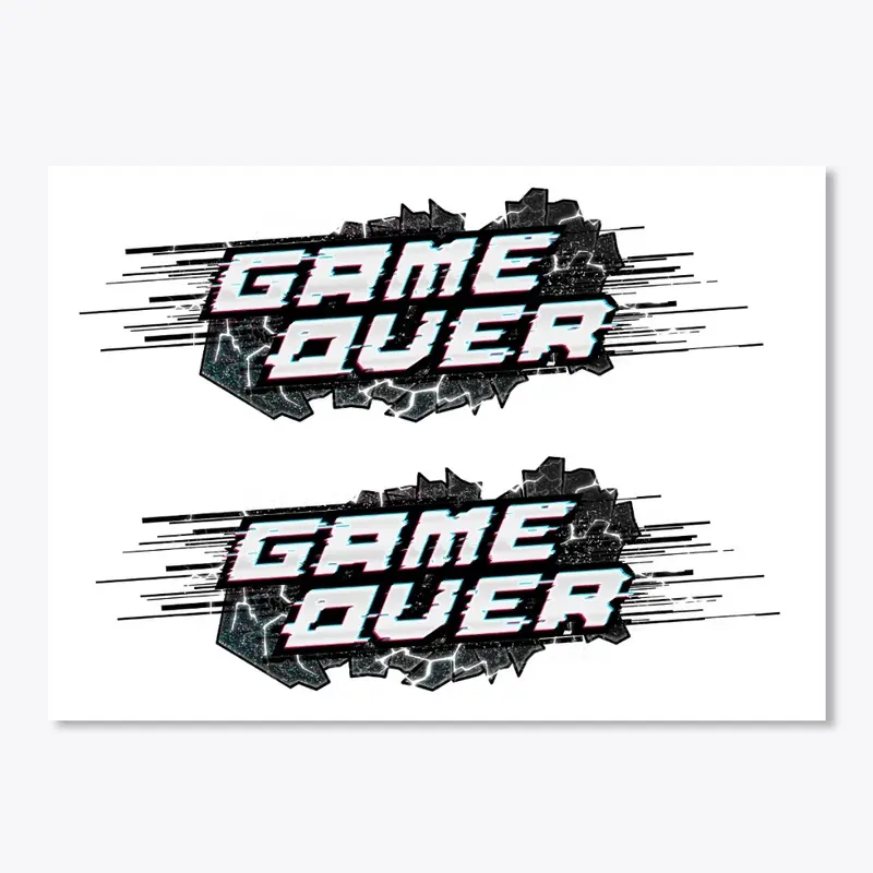 Plain Game Over Sticker Sheet